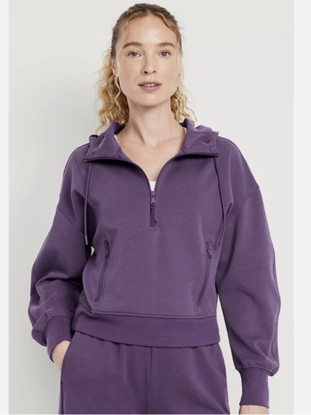 Old Navy Active Dynamic Fleece Hoodie & Wide Leg Pants Two-Piece Matched Set M - Picture 2 of 7